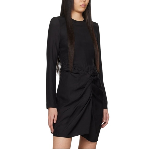 GAUGE81 EUC Black Izu Silk Minidress Size 38 - Picture 1 of 13